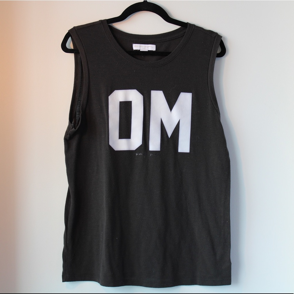 Spiritual Gangster Size L Unisex Dark Gray OM Muscle Tank